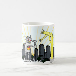 Mug Robot contre l'homme gonflable de tube