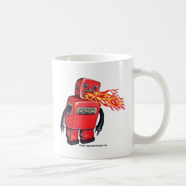 Mug Robot de Feu-respiration rouge (Droite)