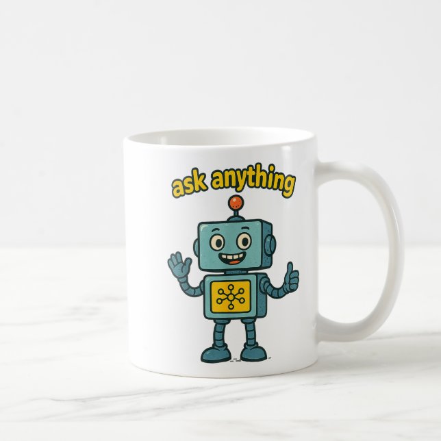 Mug Robot drôle d'intelligence artificielle avec citat (Droite)