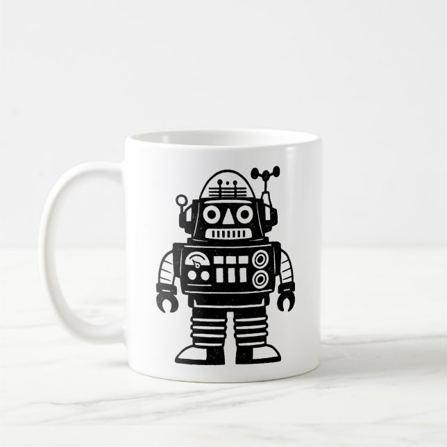 Mug Robot Inspiré du Milieu du Siècle Rétro (Gauche)
