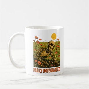 Mug Robot Nature Flowers Blossom Field