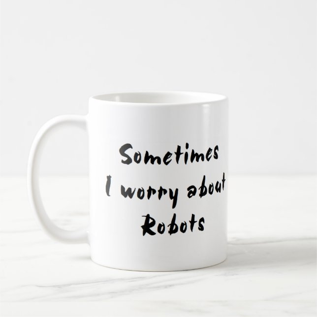 Mug robot s'inquiéter de (Gauche)