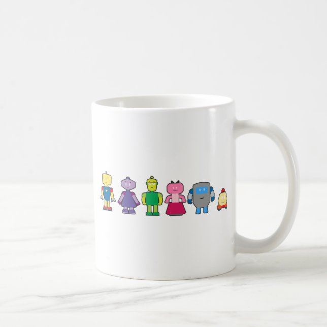 Mug Robots de dessin animé mignons (Droite)