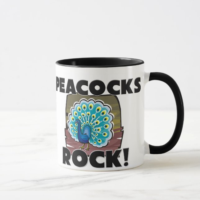 Mug Roche de paons (Droite)