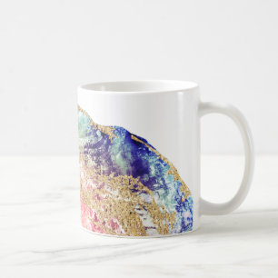 Mug Roche de parties scintillantes d'or d'agate