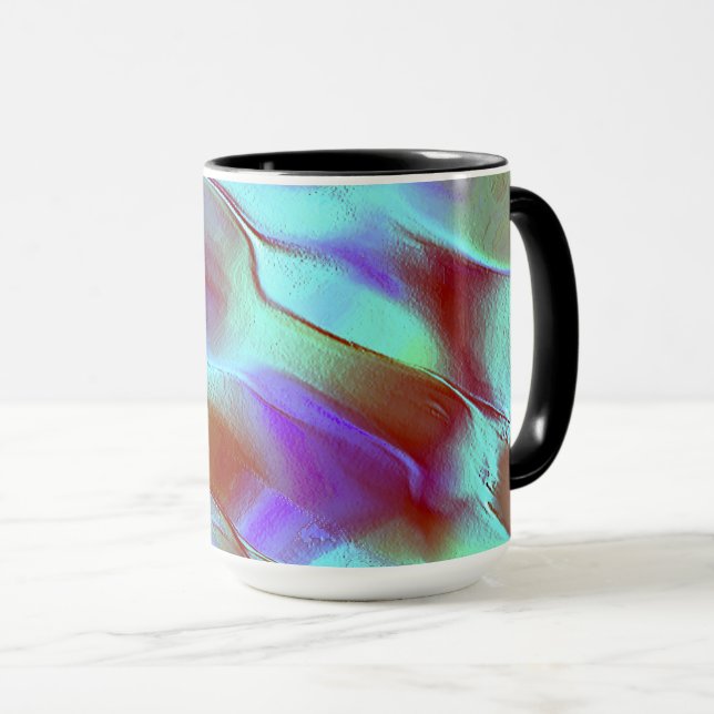 Mug Roche polie en violet chromé (Devant droit)