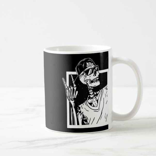 Mug Rocher Skeleton main Halloween Costume Funny Rocke (Droite)