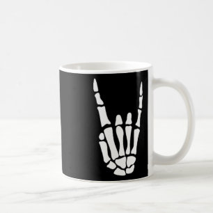 Mug Rocher sur squelette Signe main - Hallowee minimal