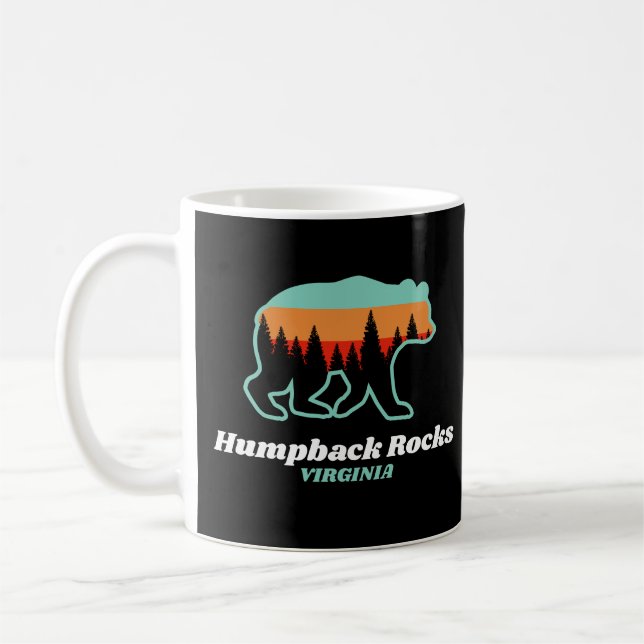 Mug Roches à balais Virginia VA Ours Retro Cadeau (Gauche)
