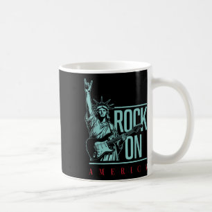 Mug Rock On America 4 juillet Statue Vintage De Libe