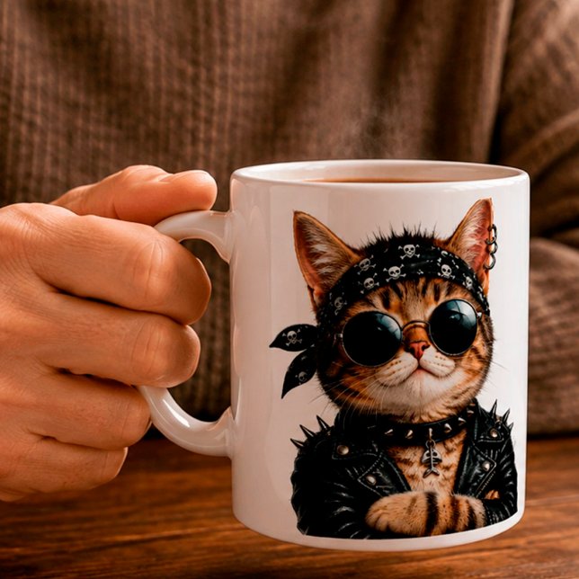 Mug Rock On! – Personalized Rock Cat (Créateur téléchargé)