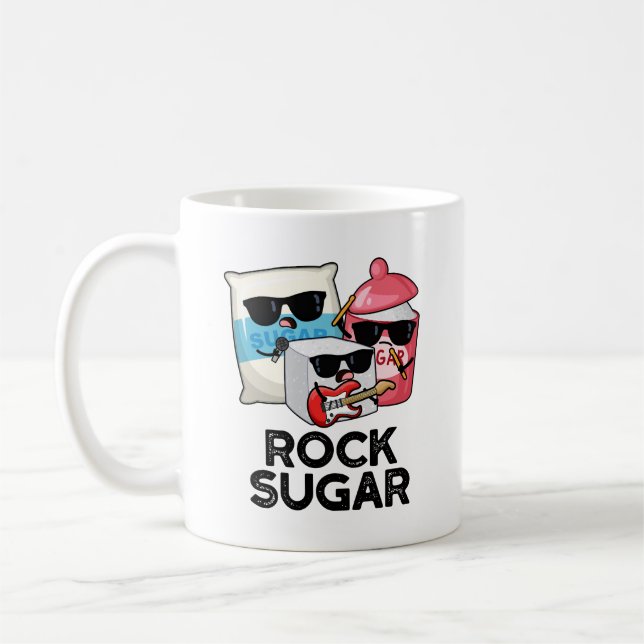 Mug Rock sucre amusant de nourriture Pun (Gauche)