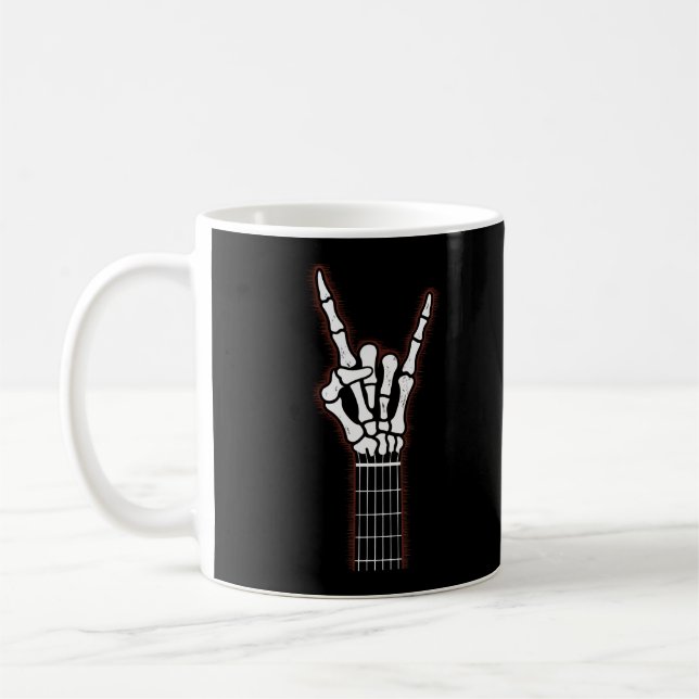 Mug Rock Sur Skeleton Cadeaux Guitare À Main (Gauche)