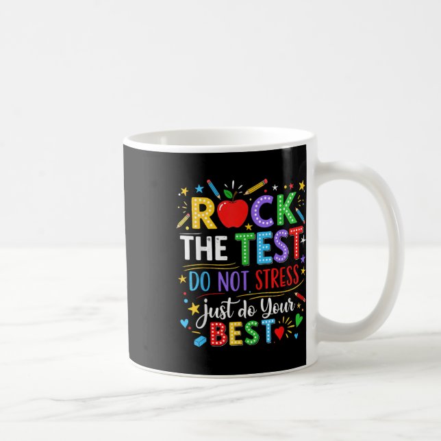 Mug Rock The Test Day Test Day Funny Enseignant Hommes (Droite)