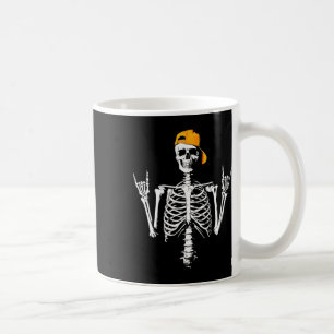 Mug Rocker Skeleton Casquette Skin Cool Halloween Punk