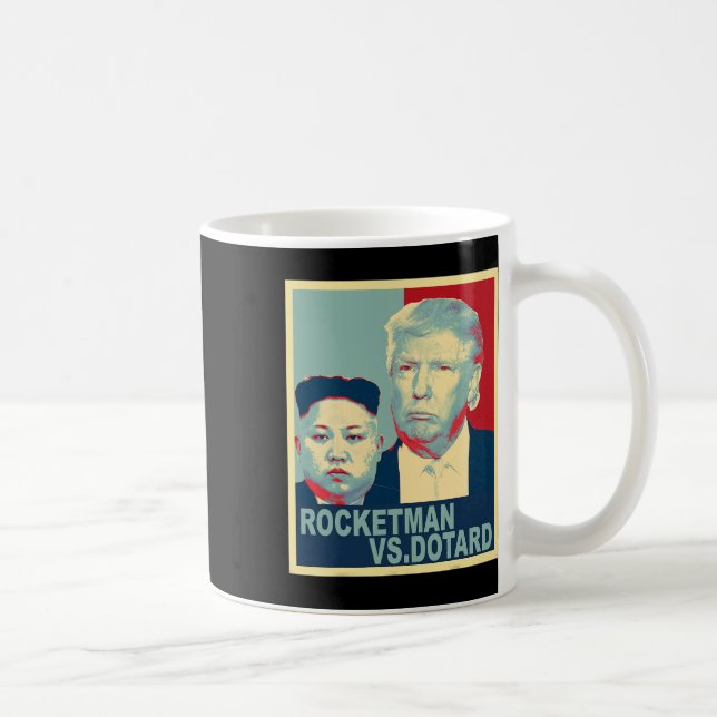 Mug Rocketman contre le gâteux Kim Jong Un Drôle Trump (Droite)