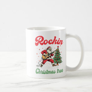 Mug Rockin autour de Noël Arbre Rock Musique Guitare X