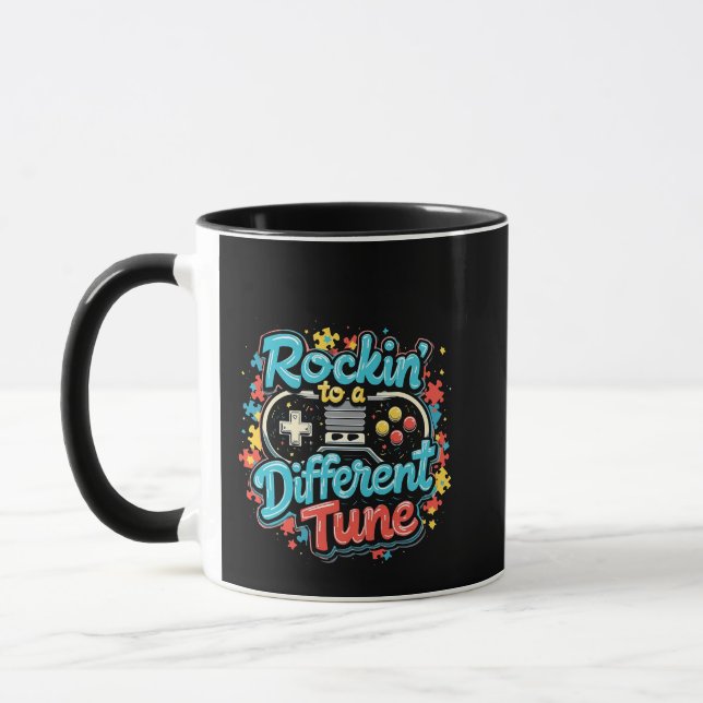Mug Rocking to a different Tune Gaming Pad Autism (Gauche)