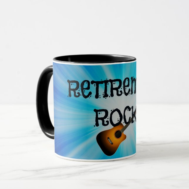 Mug Rocks de retraite—conception de guitare personnali (Devant gauche)
