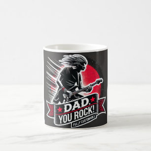 Mug Rockstar Papa Fête des pères de guitare électrique