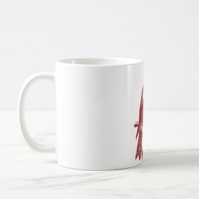 Mug Rocky Mountain Red Crossbill bird logo (Gauche)
