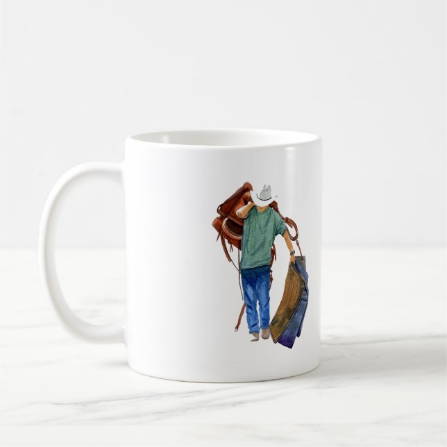 Mug Rodeo Cowboy Avec Tache (Gauche)