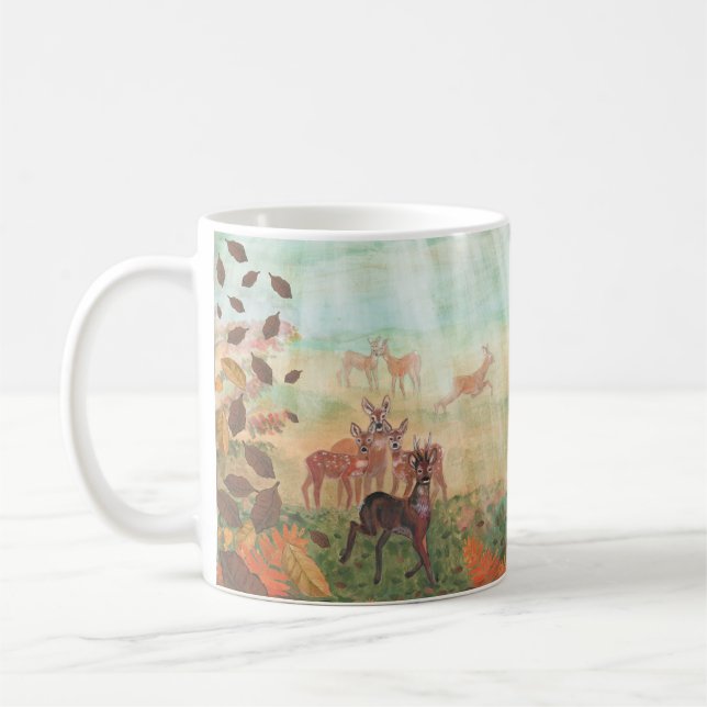 Mug Roe Deer Capreolus capreolus dans la lumière du so (Gauche)