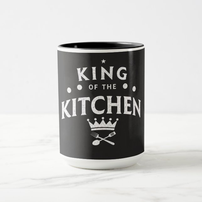 Mug Roi de la Couronne de Cuisine – Nourriture drôle B (Centre)