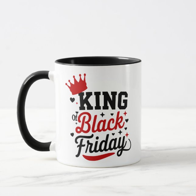 Mug Roi de la typographie de la couronne du vendredi n (Gauche)