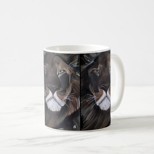 Mug Roi des bêtes Peinture d'Alfred Fox (Devant droit)