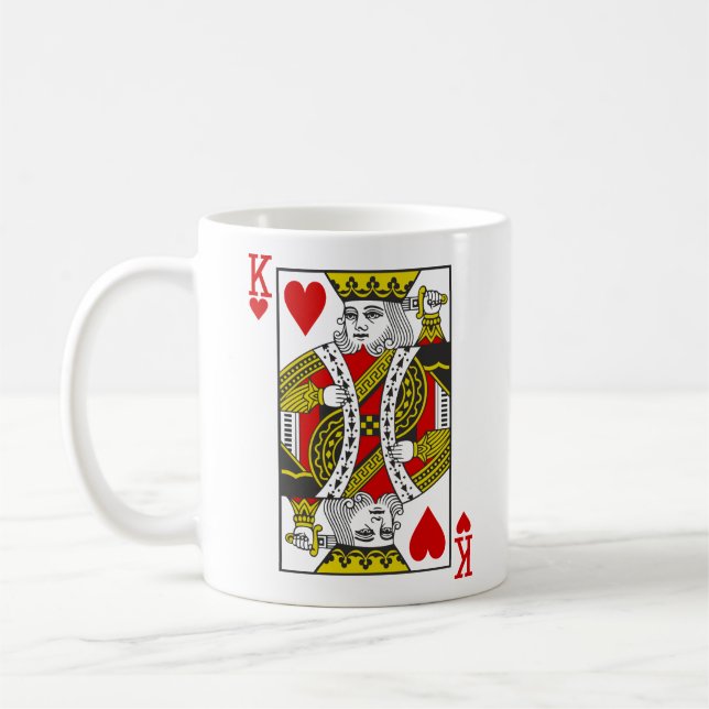 Mug Roi des cartes de jeu de coeurs (Gauche)
