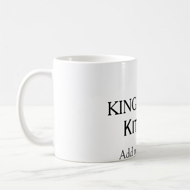 Mug Roi du chef de cuisine ajouter un nom couronne ha (Gauche)