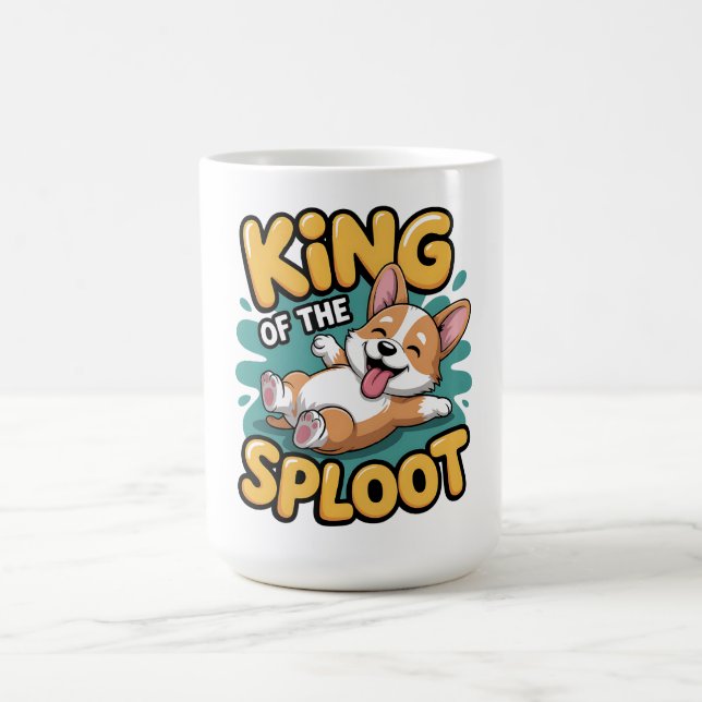 Mug Roi du chien drôle en position allongée Sploot Cad (Centre)