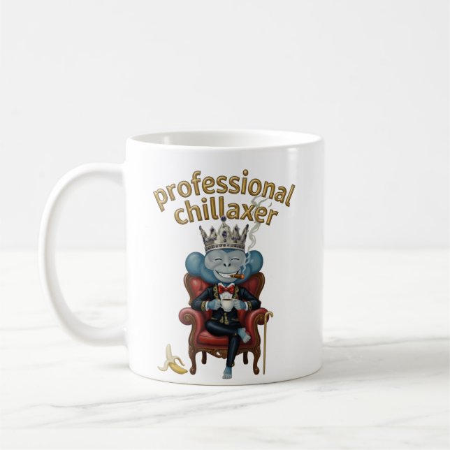 Mug Roi du singe Chillaxer de confort  (Gauche)