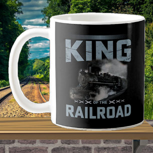 Mug Roi du train à vapeur du chemin de fer Moteur Loco