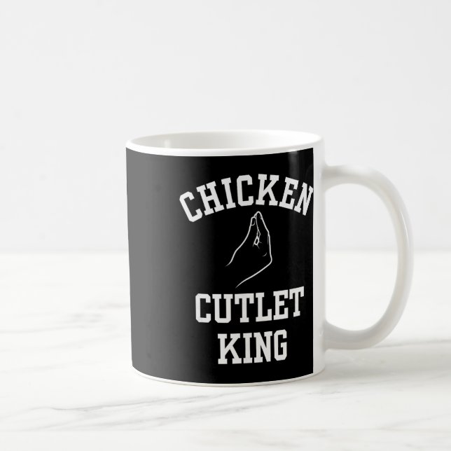 Mug Roi escalope de poulet Drôle de main italienne, it (Droite)