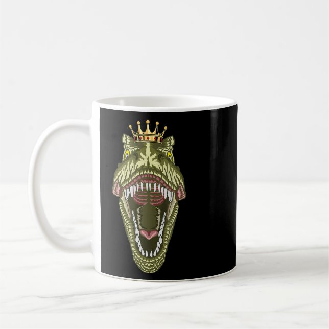 Mug Roi T-Rex Portant Une Couronne (Gauche)