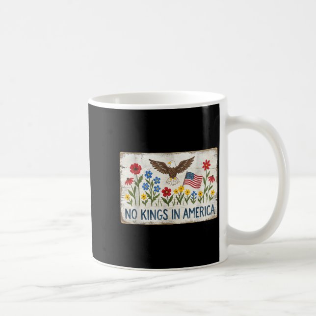 Mug Rois en Amérique Rustique Americana Floral Protest (Droite)
