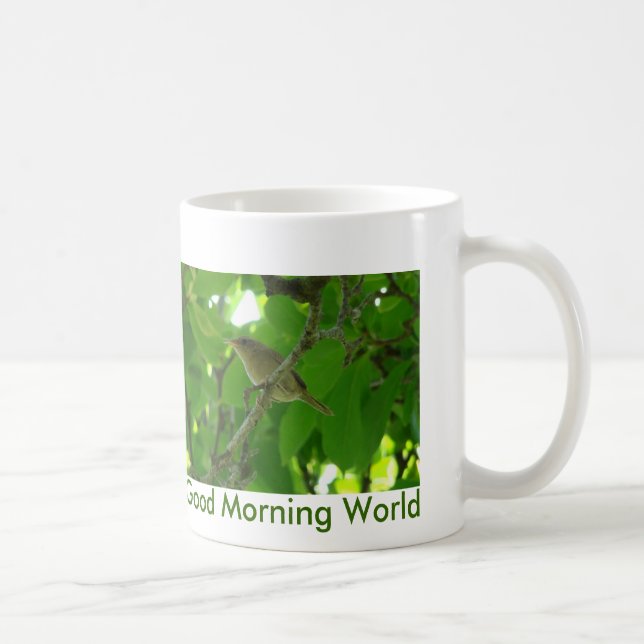 Mug Roitelet dans l'arbre, monde bonjour (Droite)