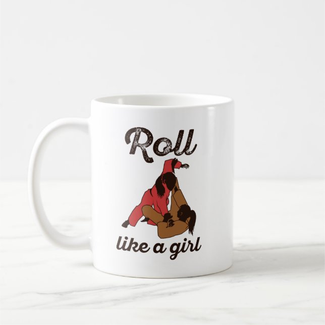 Mug Roll Like a Girl Jiu Jitus (Gauche)