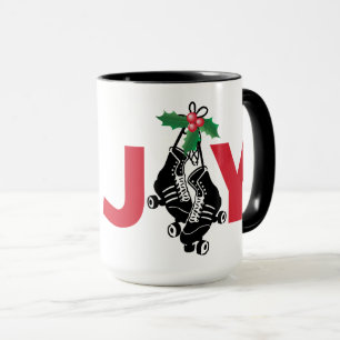 Mug Roller Derby Girl, patinage de Noël avec Holly