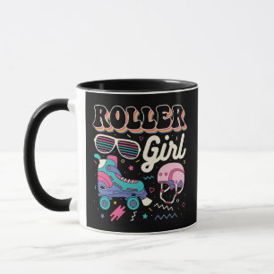 Mug Roller Girl Patinage Retro Roller Vintage