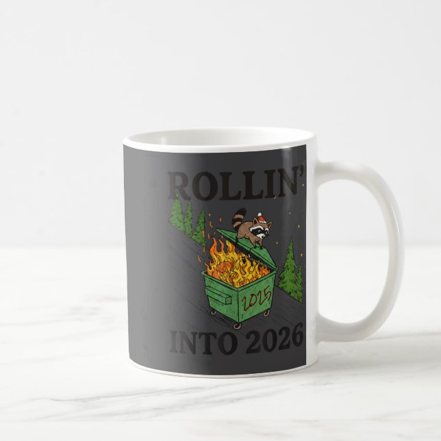 Mug Rollin' Into 2026 For Women Boys Men Kids Happy Ne (Droite)