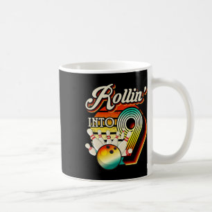 Mug Rollin Into Bowling 9 ans Retro Anniversaire 9e