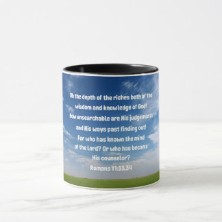 Mug Romains 11:33,34 Oh la profondeur des richesses
