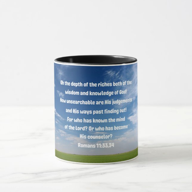 Mug Romains 11:33,34 Oh la profondeur des richesses (Centre)