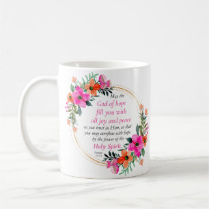Mug Romains 15:13 - Dieu d'Espérance Verset Biblique F