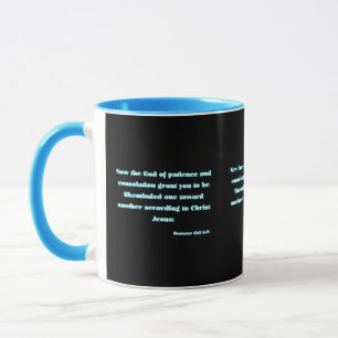 Mug Romains 15:5 KJV Bible Écriture Deux Tons