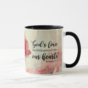 Mug Romains 5:5 La Bible Amoureuse de Dieu Verse Fleur