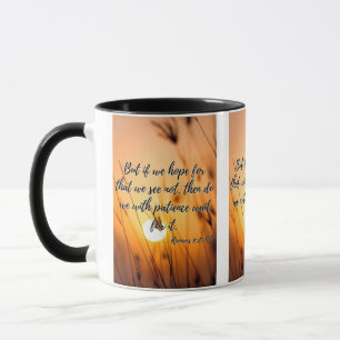 Mug Romains 8:25 KJV Bible Écriture Pic Deux Tons